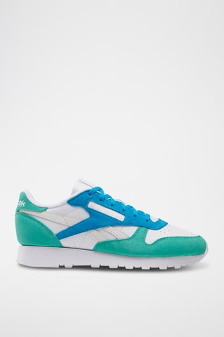 Leren Sneakers Classic Leather - Wit en Hemelsblauw