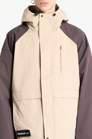 Windjack met Capuchon Shell - Beige en Donkerbruin