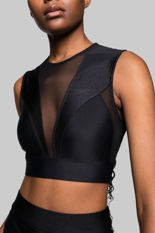 Crop Top Butterfly - Zwart