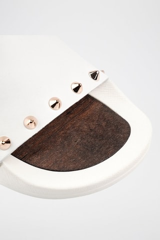 Mules en cuir Bristol-Asaubrd - Blanc