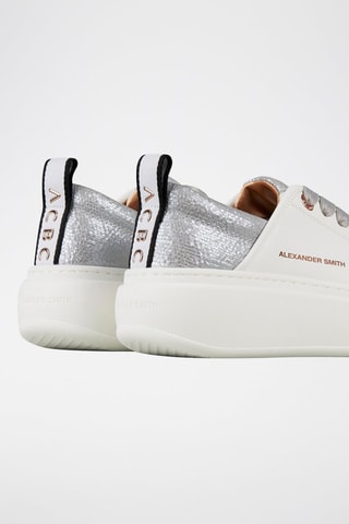 Baskets plateformes Eco Wembley - Blanc et argenté