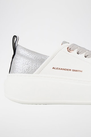 Baskets plateformes Eco Wembley - Blanc et argenté