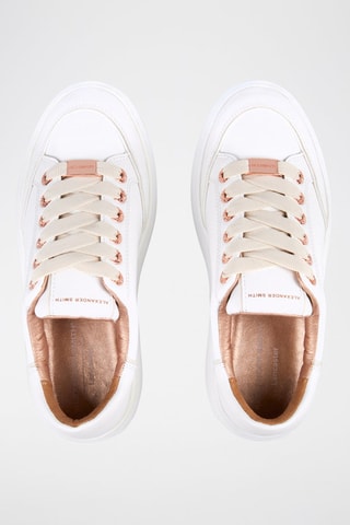 Baskets plateformes en cuir Lancaster - Blanc et ivoire