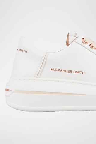 Baskets plateformes en cuir Lancaster - Blanc et ivoire