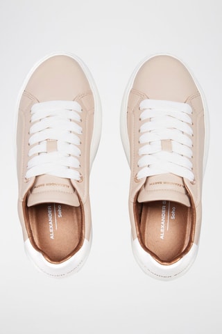 Baskets plateformes en cuir Soho- Beige