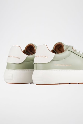 Baskets plateformes en cuir Soho - Vert clair