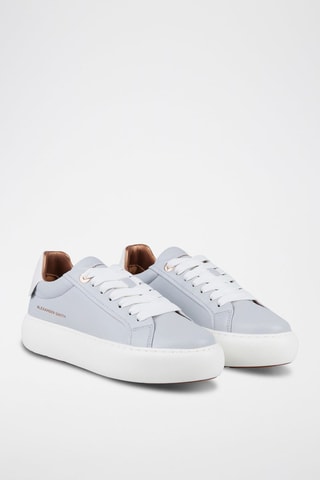 Baskets plateformes en cuir Soho - Gris clair