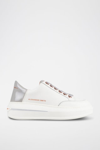 Baskets plateformes en cuir - Blanc