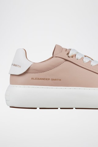 Baskets en cuir - Rose poudré et blanc