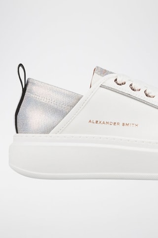 Baskets en cuir - Blanc et gris clair