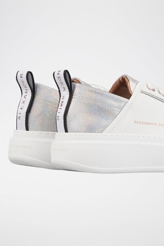 Baskets en cuir - Blanc et gris clair