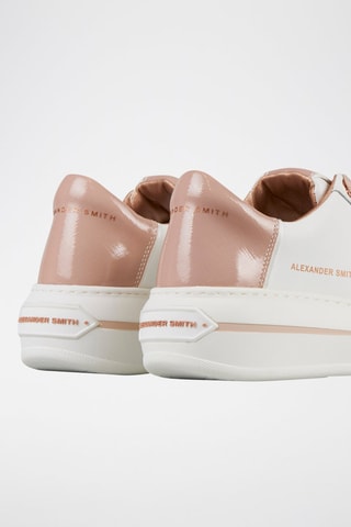 Baskets plateformes en cuir de taureau Lancaster - Blanc