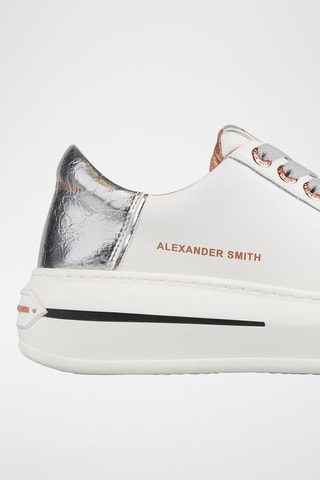 Baskets plateformes en cuir de taureau Lancaster - Blanc