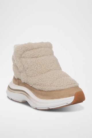 Baskets montantes en cuir - Beige