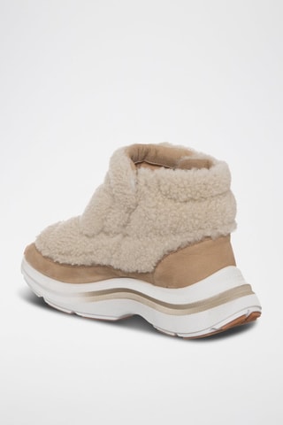 Baskets montantes en cuir - Beige