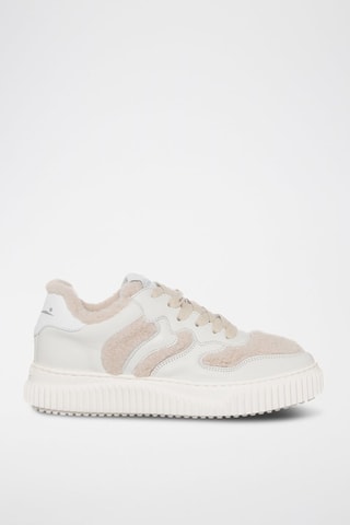 Baskets fourrées en cuir - Blanc