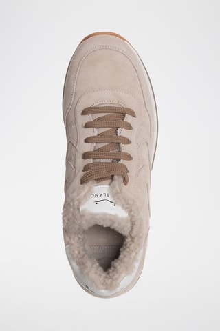 Baskets fourrées en nubuck - Beige
