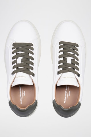 Baskets en cuir - Blanc et kaki