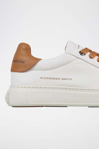 Baskets en cuir - Blanc et moutarde