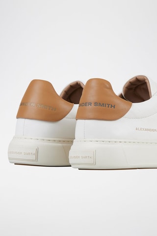 Baskets en cuir - Blanc et moutarde