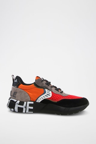 Sneakers en cuir de veau Club Voile Blanche - Rouge
