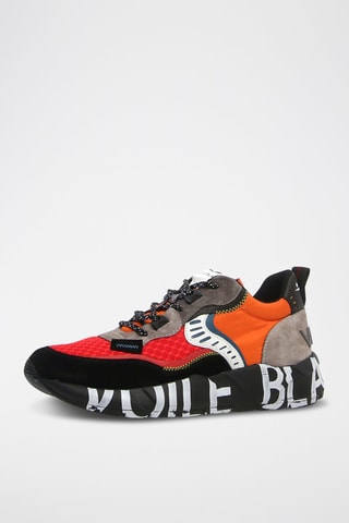 Sneakers en cuir de veau Club Voile Blanche - Rouge