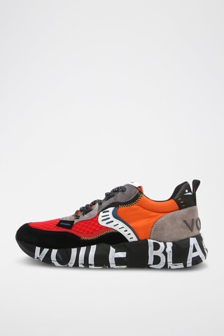 Sneakers en cuir de veau Club Voile Blanche - Rouge
