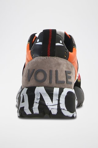 Sneakers en cuir de veau Club Voile Blanche - Rouge