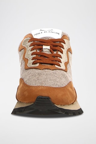 Baskets plateformes en cuir Qwark - Marron