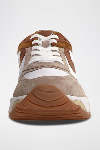 Baskets plateformes en cuir Club20 - Blanc