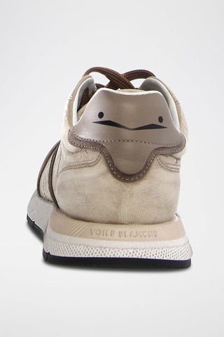 Baskets en cuir nappa Storm - Gris et marron