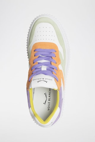 Baskets en cuir Laura - Vert clair et violet