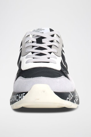 Baskets en cuir Shine - Gris et noir