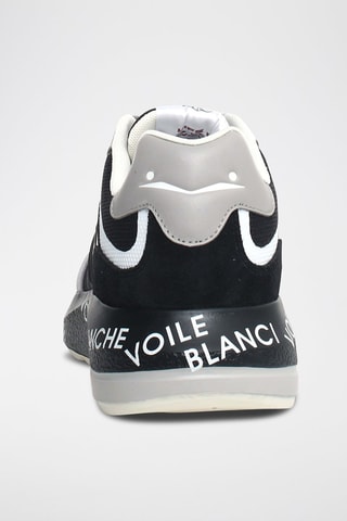 Baskets en cuir Shine - Gris et noir