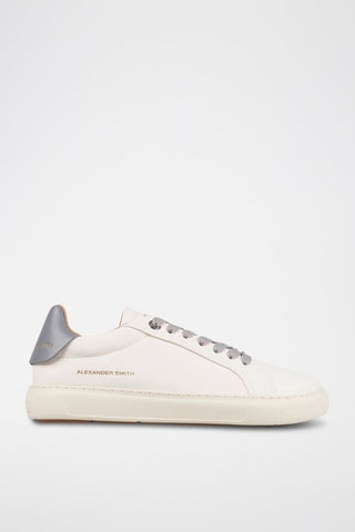 Baskets en cuir Soho - Blanc et gris clair