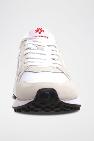 Sneakers en cuir Flag - Blanc et beige