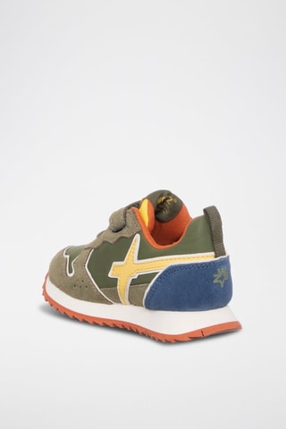 Baskets en nubuck - Kaki et bleu pétrole