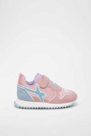 Baskets en nubuck - Rose et ciel