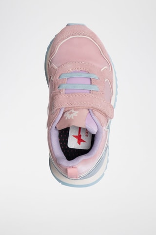 Baskets en nubuck - Rose et ciel