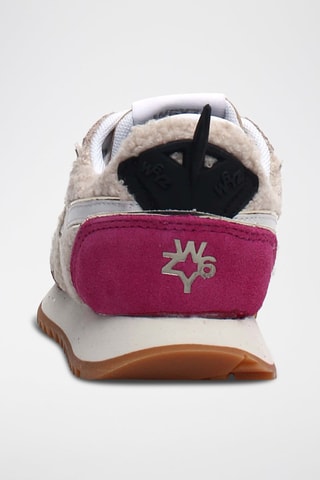 Baskets en nubuck - Vieux rose