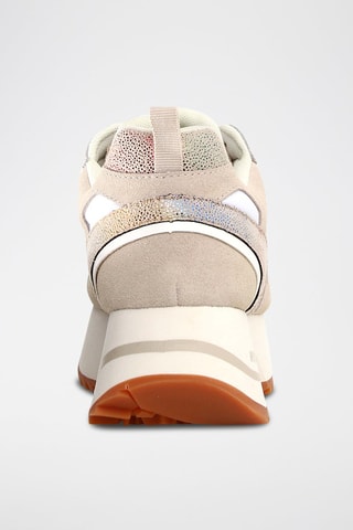 Baskets plateformes en cuir - Beige