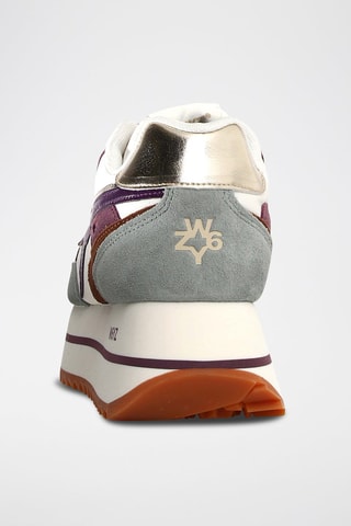 Baskets plateformes en nubuck - Blanc 