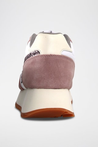 Baskets plateformes en nubuck - Blanc