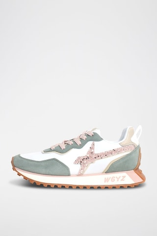 Baskets en cuir - Vert d’eau