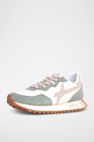 Baskets en cuir - Vert d’eau