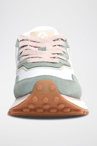 Baskets en cuir - Vert d’eau