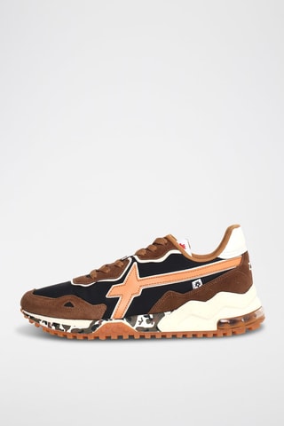 Baskets en cuir de veau nubuck - Noir