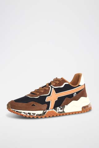 Baskets en cuir de veau nubuck - Noir