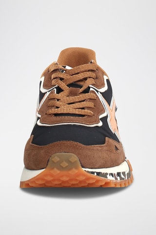 Baskets en cuir de veau nubuck - Noir