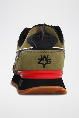 Baskets en nubuck - Vert olive